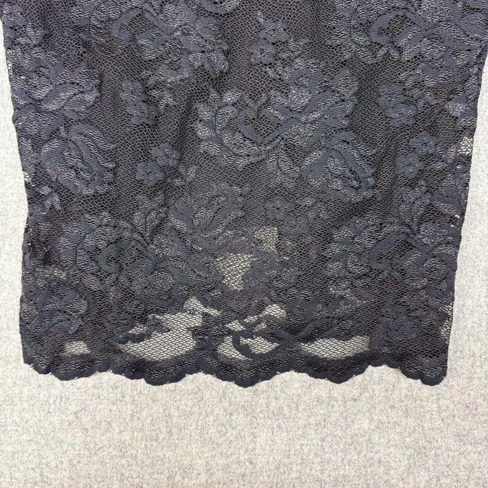 INC International Concepts | Lace Sleeveless Top | XL | Black | Floral Surplice - Picture 8 of 9